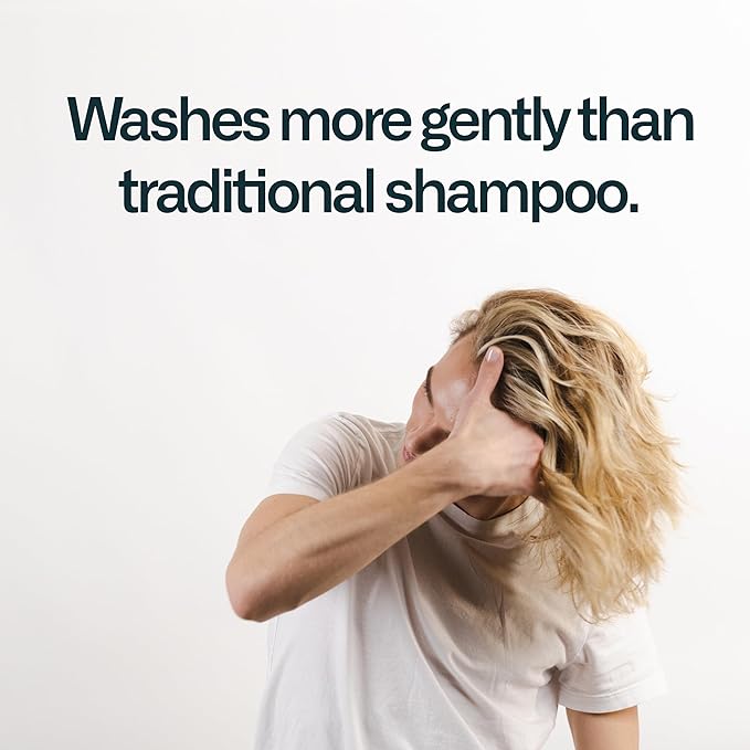 Modern Mammals Light Shampoo Bar - Minimalist Hair Care, Low Suds, Low Lather, Vegan, Sensitive Scalps, No Poo, Anti Poof, Natural Ingredients, Fragrance-Free (1 Bar + BarBag)