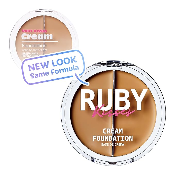 Ruby Kisses 3D Face Creator Cream Foundation & Concealer, 12 Hours Long Lasting, Medium to Full Coverage, Non-Greasy, Ideal for Makeup & Contour Palette (Level 7)