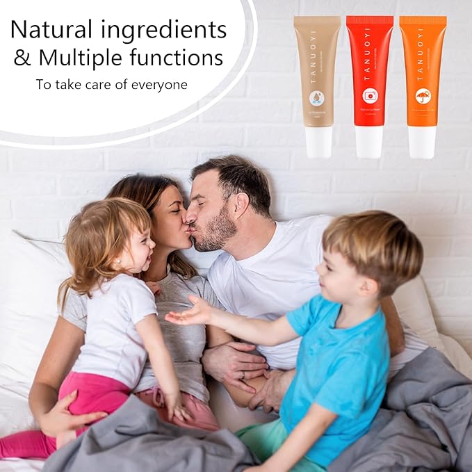 Lip Sunscreen Moisturizing and Repair Package SPF 30 - Summer Long Lasting Moisturized, Smooth and Repaired Lips - 3 Flavors (Pack of 6: 2 moisturizing+ 2 repairing+ 2 SPF)