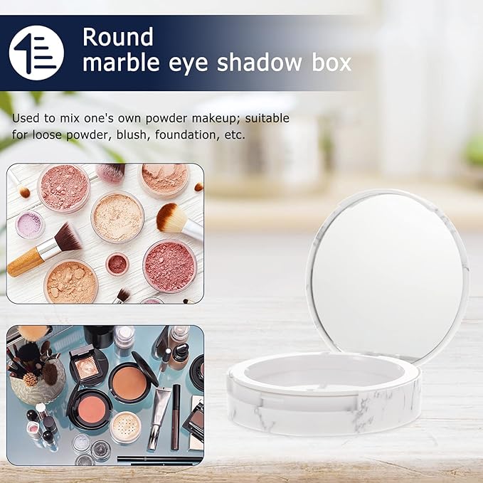 EXCEART Makeup Powder Container Pressed Powder Box 2Pcs Compact Cosmetic Powder Containers Makeup Empty Loose Powder Boxes (Assorted Color) Makeup Powder Puff