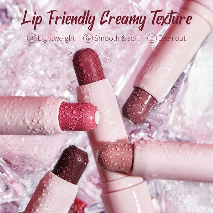Tinted Lip Balm Chapstick with Color, Natural Semi - Gloss Finish, Hydrating/Coloring 2 in 1 Moisturizer Lip Stick for Girls & Women #02 Rose-In-Love