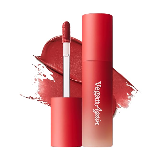 Touch in Sol Vegan Again Blur Core Lip Tint (#Chill-out Red) - Long Lasting, High Pigment Velvet Matte Lip Stain – Lightweight Smooth Blur Finish, 0.12 Oz