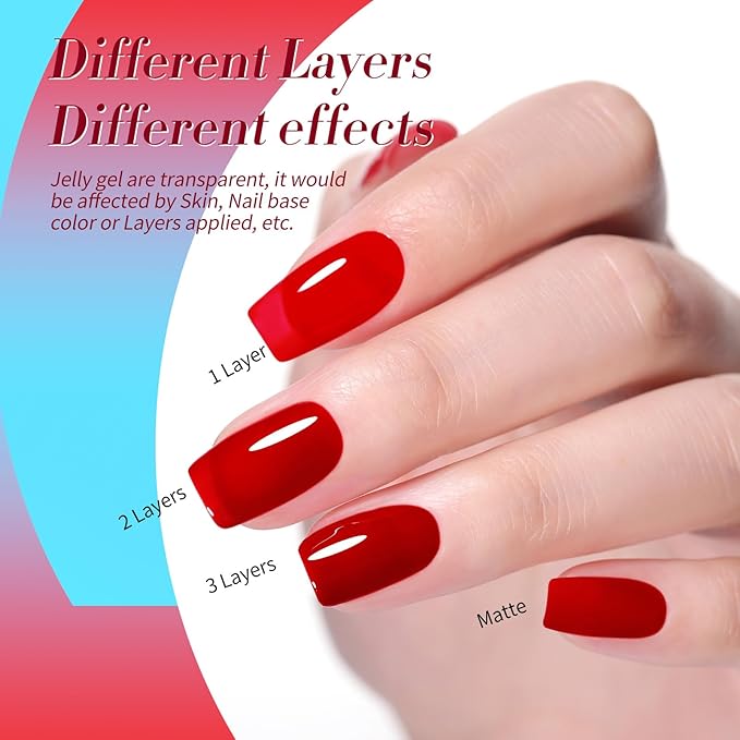 Born Pretty Neon Jelly Gel Nail Polish Glass Crystal Spring Summer Transparent Ice Jelly Gel Polish with Silver Holographic Glitter Cat Magnetic Eye Gel Polish Collection Minicure DIY Gifts 6PCS