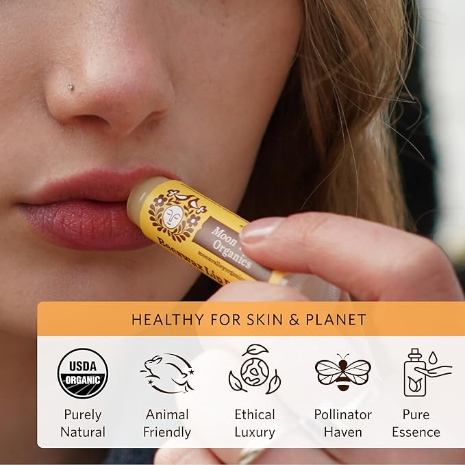 Moon Valley Organics Beeswax Lip Balm for Moisturizing Lips and Cuticles (ZINGY CINNAMON, 1-Pack)