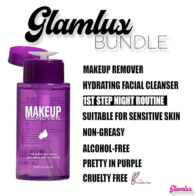 Beauty Bundle All In One Makeup Kit For Women, Teens, Girls, Full Size Makeup Essentials Makeup Remover, Make It Last Setting Spray, Brow Wax Lamination Pencil, Plumping Lipglosses