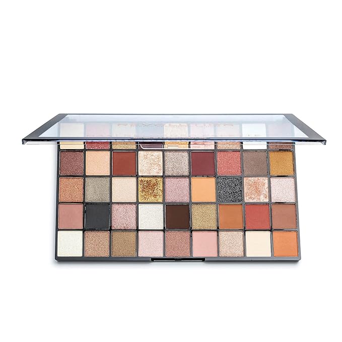 Makeup Revolution Maxi Reloaded Palette, Eyeshadow Palette, 45 Highly Pigmented Neutral Shades, Large It Up, 1.35g