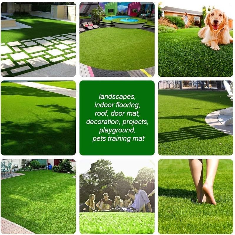 Fas Home Artificial Grass Turf 14FTx62FT, 1.38" Pile Height Realistic Synthetic - Image 6