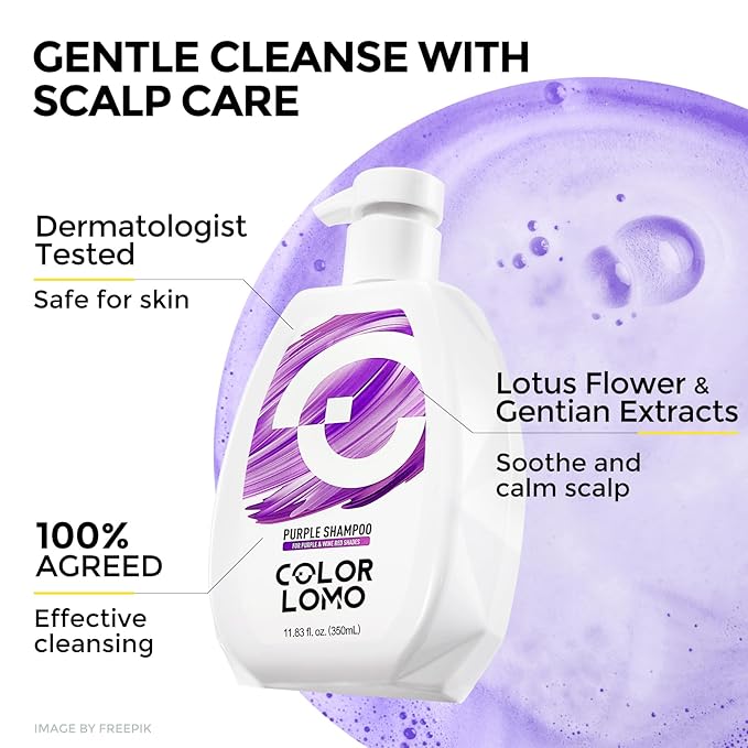 Ultra Color Safe Shampoo | Help Prevent Fading & Provide Subtle Color Replenishment | Prolong Color Vibrancy and Enhance Shine | Vegan & Cruelty-Free Formula | For Purple Color Treated Hair
