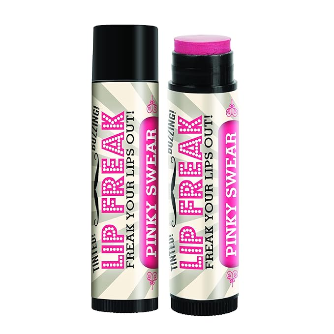 Doctor Lip Bang's BUZZING Lip Balm | Lip Freak | 100% All Natural | Cruelty Free | Pinky Swear | 2 Pack