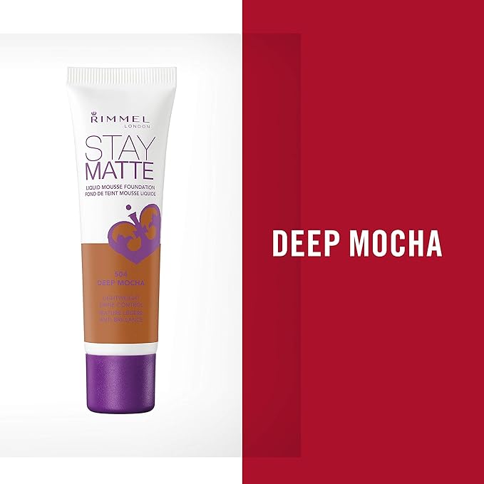 Rimmel, Stay Matte Foundation, Deep Mocha 2 Count (Pack of 1)