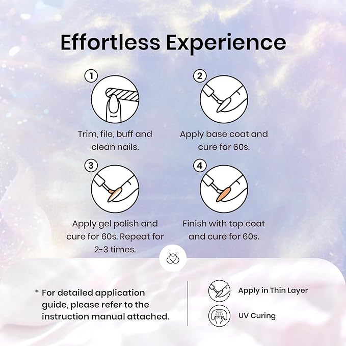 Beetles Pearl Gel Nail Polish Set - Ocean Treasures Gel Polish, 20 Colors Glitter Cat Eye Pink Red Mermaid Swirl Thread Effect Soak off Nail Gel for DIY Manicure Gift for Women