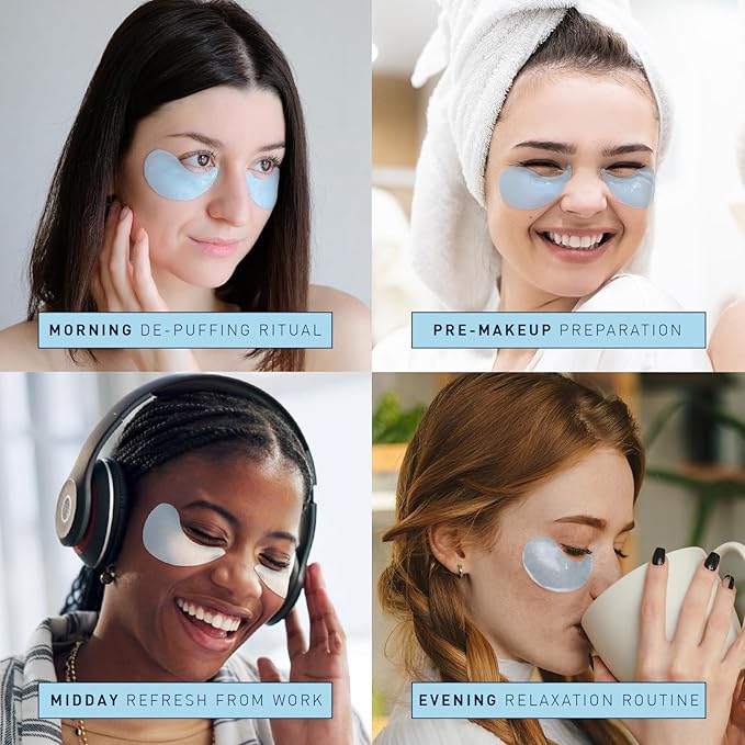 Enaskin Naturals Under Eye Patches for Dark Circles: 60 Pairs Retinol Collagen Eye Gels Mask - Reduce Wrinkles Puffy & Bags - Skin Treatment Pads - Anti Aging Moisturizer For Women (Blue 2 Pack)