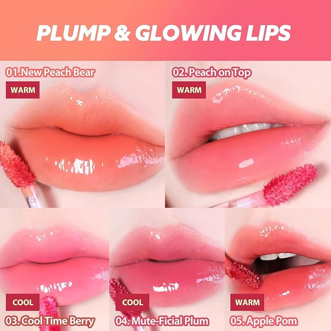 MILKTOUCH Jelly Fit Lip Tint (04 Mute-Ficial Plum) with Cooling Plumping Effect and Water-Based Non-Sticky Texture | Long Lasting Korean Beauty Lipstain Tinted Gloss Oil Brown K Makeup