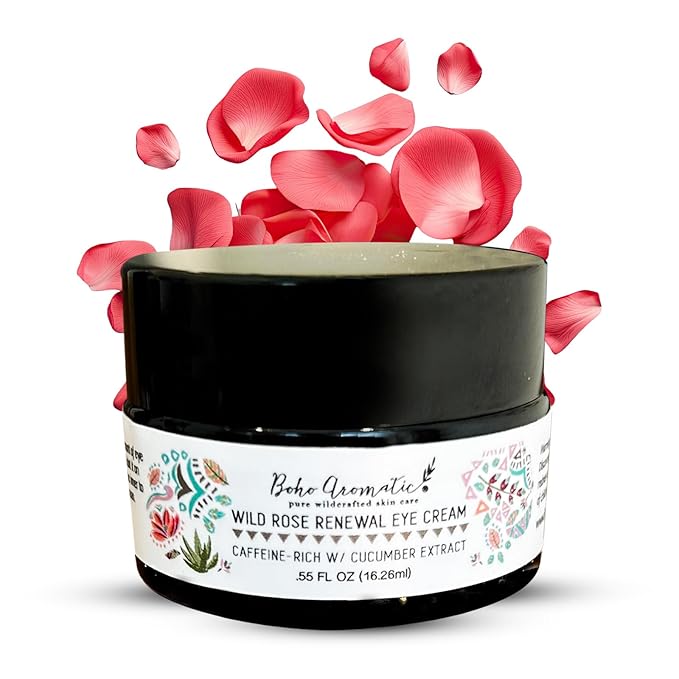 Wild Rose Renewal Eye Cream, Under Eye Cream, Natural Eye Cream for dark circles and fine lines, Green Beauty Product for under Eye area, Natural Skin Care .55 FL OZ (16.26ml)