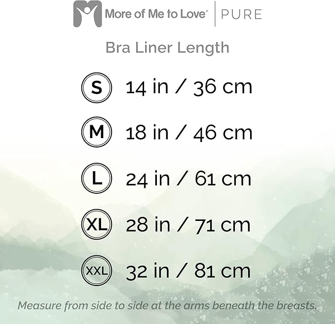 More of Me to Love Organic Cotton and Bamboo Bra Liner 4-Pack (Pearl White, Blush Pink, Stone Gray, Fawn Beige)