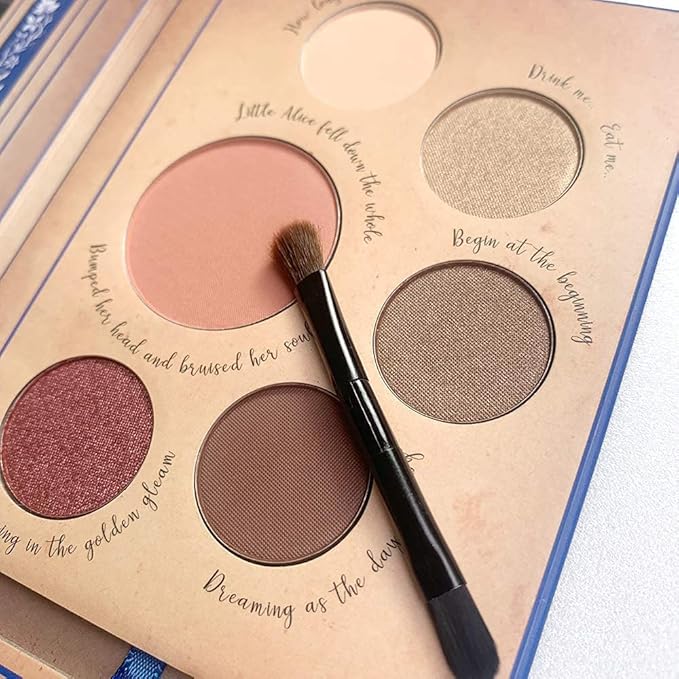 READY TO SHINE Shades of Wonderland Blush and Eyeshadow Palette - Highly Pigmented Shimmer Matte - Smooth With Moisturizing Jojoba Oil - Vegan and Cruelty Free - For All Skin Types