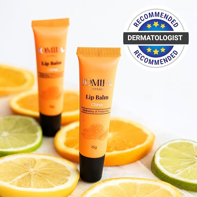 Citrus Lip Balm 15g for Dry Lips, With Lanolin, Lip Care, Improved formula, For Men and Women, 15g