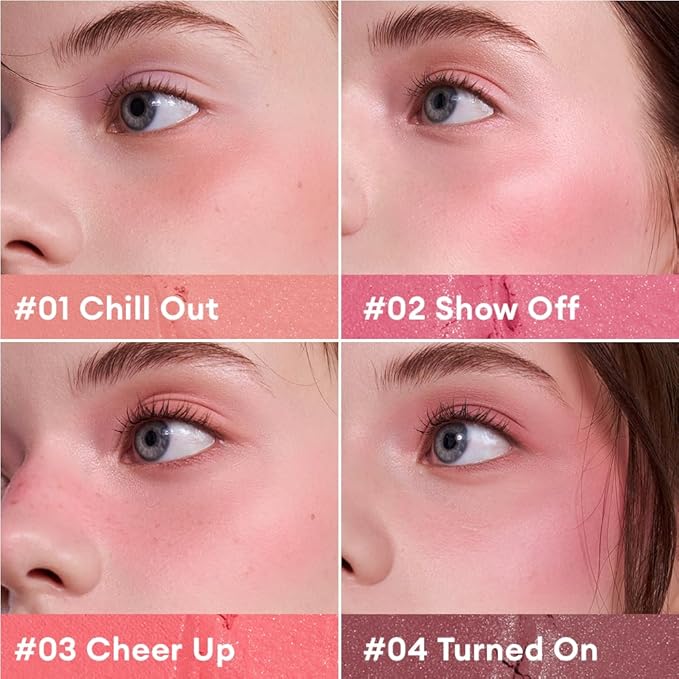 ITY Mood Blush, Blush for Cheeks Makeup,Moisturizing Creamy Blush Dual Funtions, Highly Spreadable, 0.18 oz (5.2g) in Cheer Up