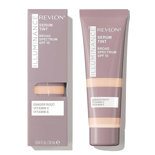 Revlon Illuminance Tinted Serum, Triple Hyaluronic Acid, Evens Out Skin Tone Over Time and Hydrates All Day, SPF 15, 113 Ivory Beige, 0.94 fl oz.