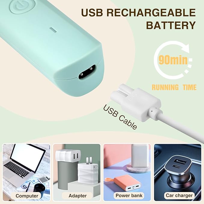 Waterproof Bikini Trimmer Women Electric Razor for Pubic Hair Women's Foil Shaver Rechargeable Shaver Removal with Snap-in Ceramic Blades IP7X Washable Head,Wet and Dry Use,Green
