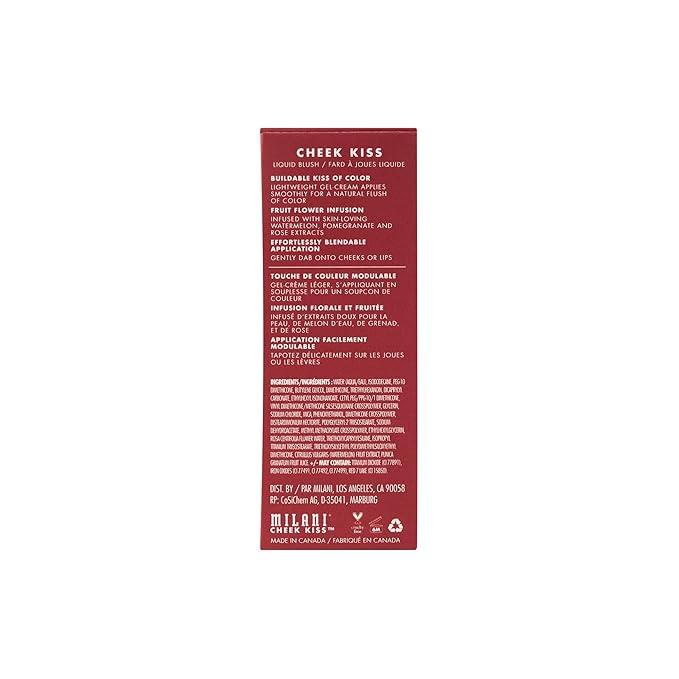 Milani Cheek Kiss Liquid Blush Makeup - Blendable & Buildable Cheek Blush, Lightweight Liquid Blusher and Cheek Color