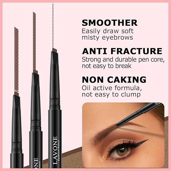 Eyebrow Color Kit with Brow Color & Eyebrow Pencil, 2-in-1 Natural Effects Eyebrow Makeup Set, Easy & Safe to Use 10ml - Dark Brown
