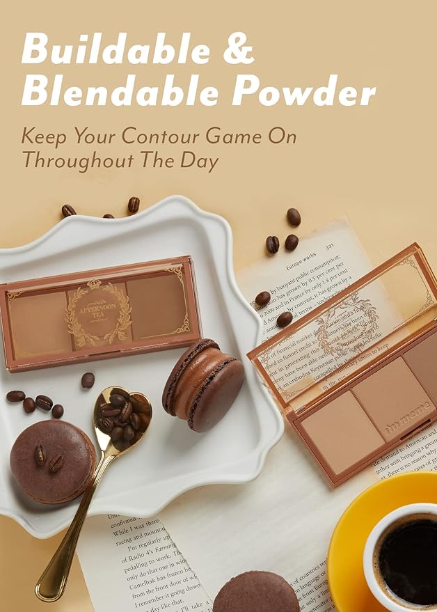 I'm Meme Palette - Afternoon Tea Contour | Roasting Coffee, Bronzer Palette for Face & Cheeks, Matte Powder Bronzer, Natural Makeup, Buildable Coverage, Light to Medium, For Warm Tone Skin, 0.4 Oz