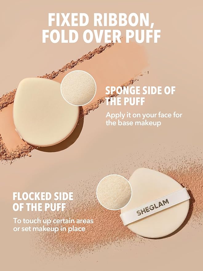 SHEGLAM SKin-Focus Full Coverage Powder Foundation Oil-Control Lightweight Face Pressed Powder Makeup-Fair