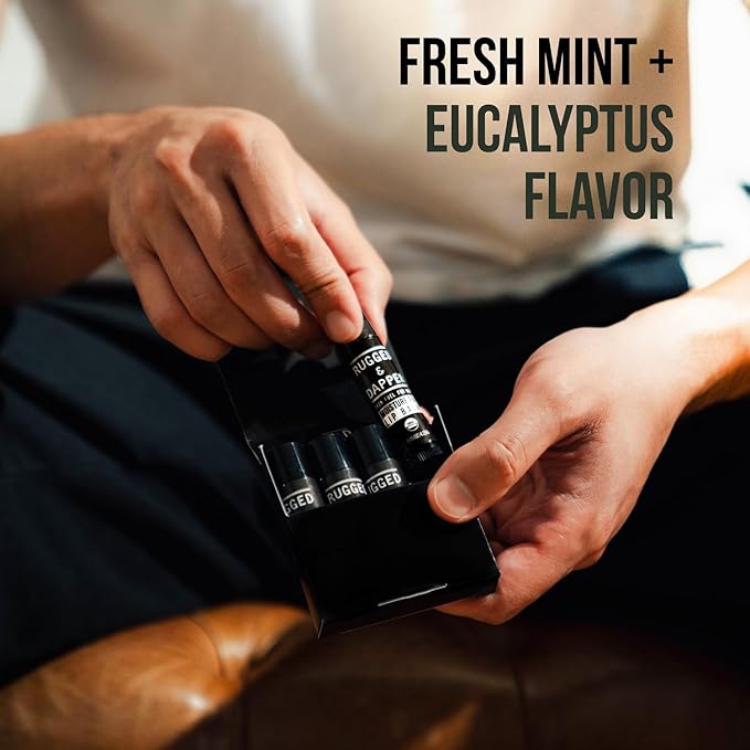 Organic Lip Balm for Men, Mens Chapstick Organic, Mens Lip Balm, Natural Chapstick for Men, Organic Chapstick Mint Lip Balm, Peppermint Lip Balm, All Natural Men's Lip Balm Chap Stick, Lip Therapy