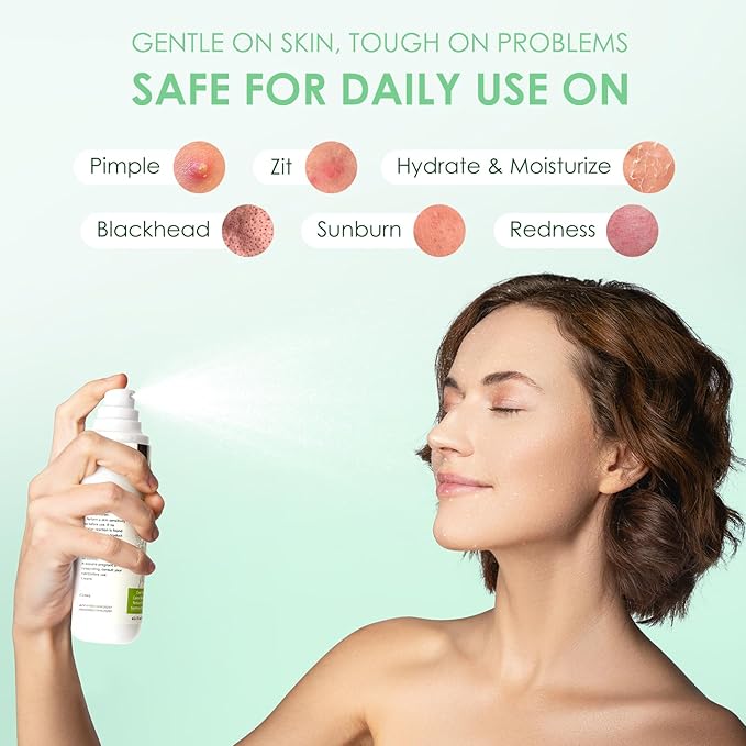 AUSLKA Salicylic Acid Oil Balancing Spray with 2% Salicylic Acid Regulates Skin Balance for Pimple and Oily Skin, Fruit Acid Spray for Face & Body (3.4 Fl Oz)