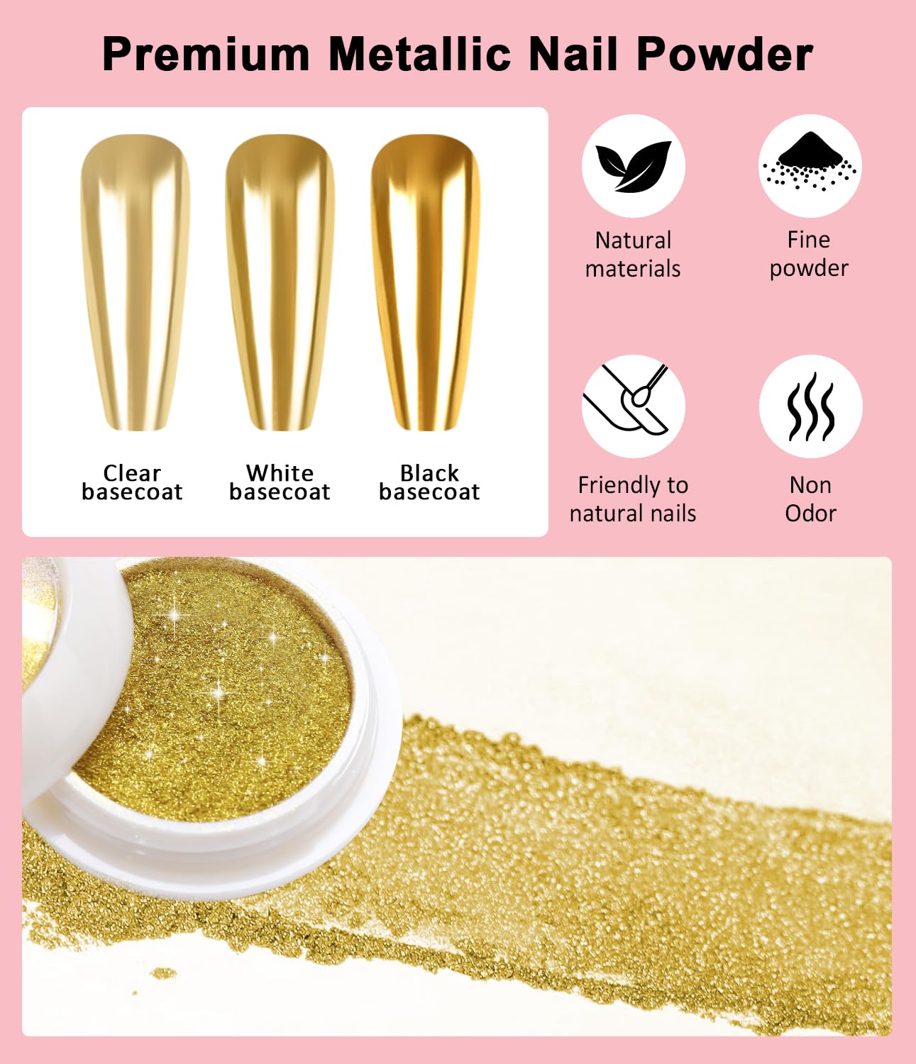 3D Nail Gel Art BISHENGYF - 15g Sculpting Gel Nail Glue with Gold White Chrome Nail Powder for Nail Art Non-Sticky Hand Hard Gel Carving Gel for Chrome Powder for Art Home DIY