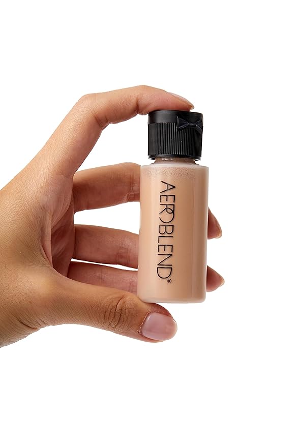 AEROBLEND Airbrush Foundation Makeup (O45) Professional, Water-Based, Buildable, Long-wearing, For all skin types, 1 oz