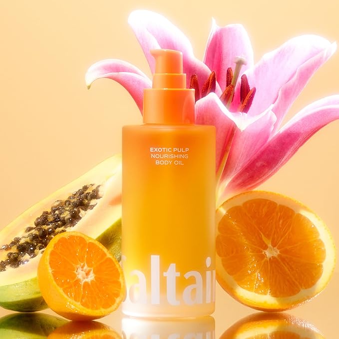 Saltair Body Oil. Luxurious Exotic Pulp After Shower and Bath Oil Moisturizer for Women. Botanical, Non-Greasy, and Well-Absorbing Lotion for Hydrating Dry Skin. 4oz Pump Bottle