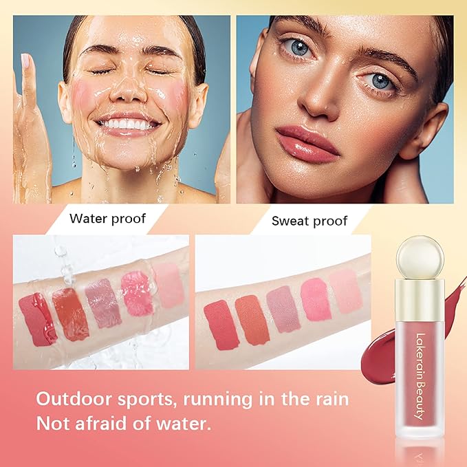 Liquid Blush, Soft Cream Liquid Blush for Cheeks, Light Weight,Long Lasting, Smudge Proof, Natural-Looking, Dewy Finish, For Natural-looking Flush & Everyday Wear (04#)