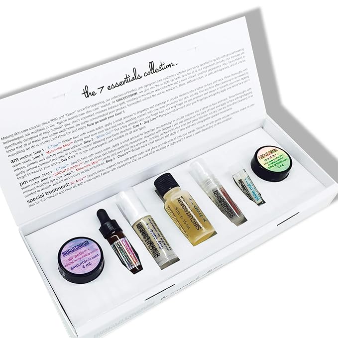 Sircuit Skin - THE 7 ESSENTIALS+ Sample Collection - Skin Care Collection Mini Set Promotes the Appearance of Youthful, Glowing Skin