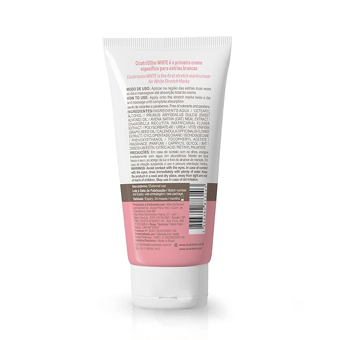 Cicatrissim White Stretch Mark Fade and Removal Cream - Innovative Formula With Pure and Powerful Natural Ingredients From Brazilian Flora - For All Skin Types.