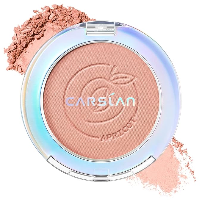 Face Blush, Powder Blush Makeup, Longlasting Highly Pigmented Face makeup, Smooth, Vegan & Cruelty Free, 1 Count, 01 APRICOT