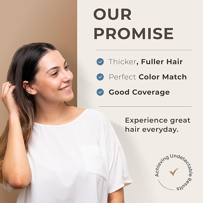 Keratin Hair Fibers for Men & Women - Fill In Fine or Thinning Hair, Instantly Thicker, Fuller Looking Hair (Medium Brown 15g)