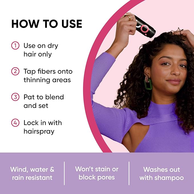 GBG Hair Fibers for Thinning Hair & Bald Spots (Light Brown) - 25g Bottle - Conceals Hair Loss - Instant Cover Up & Volume in 30 Seconds, Hair Powder for Women & Men - Cruelty Free