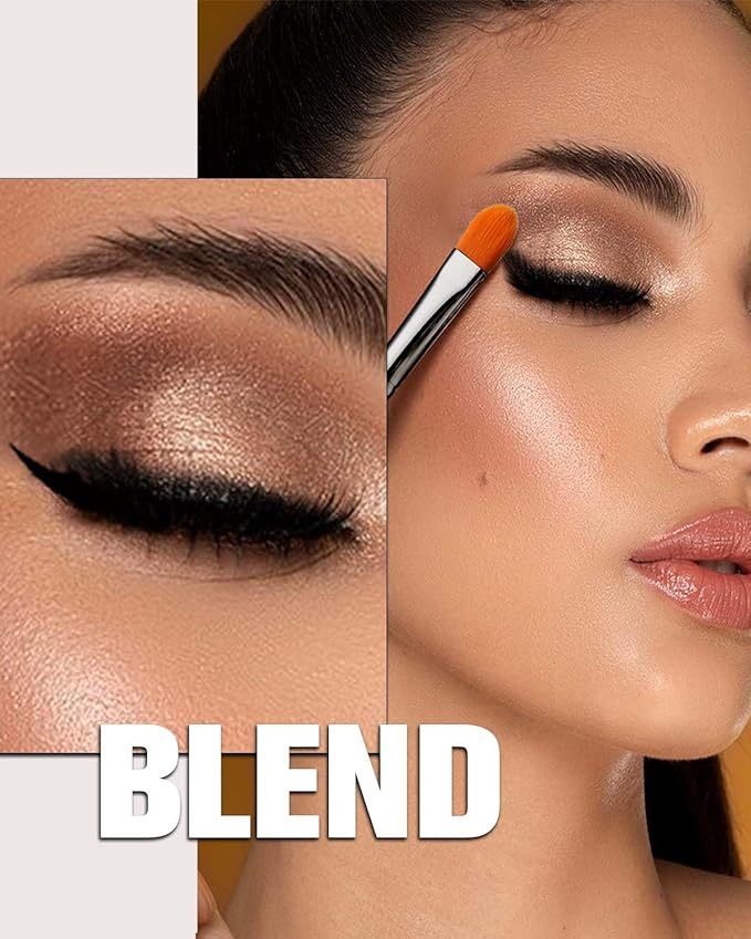 Concealer Brushes, EIGSHOW Eyeshadow Primer Brush for Concealer, Blending, Eyeshadow - Professional Tools for Applying Cream, Liquid Shadows and Eye Primer Base (E828 2piece)