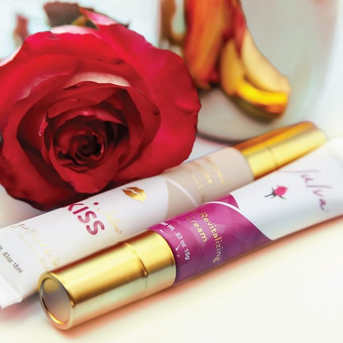 Lip Duo by Dr. Anna Cabeca - Julva Revitalizing Feminine Cream Personal Moisturizer and Julva Kiss Lip Renewal Complex
