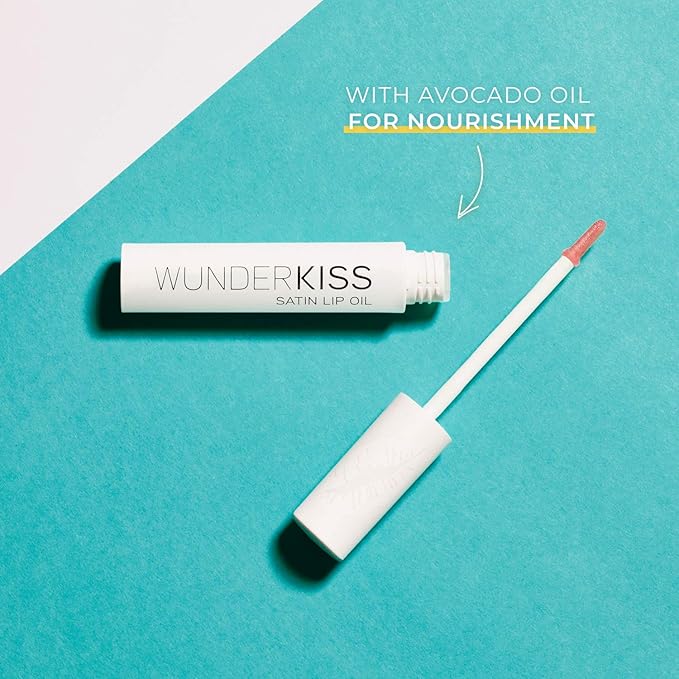 Wunder2 WUNDERKISS LIPS Makeup Satin Lip Oil Treatment Lip Balm Moisturizer Anti-Aging Benefits Reduces Fine Lines Chapped Lips