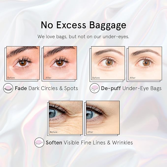 grace & stella Peptide Under Eye Patches with Niacinamide & Rice Extract - Firming Eye Masks for Dark Circles and Puffiness - Gel Mask for Firmer-Looking Skin - Vegan, Cruelty-Free (White, 48 Pairs)