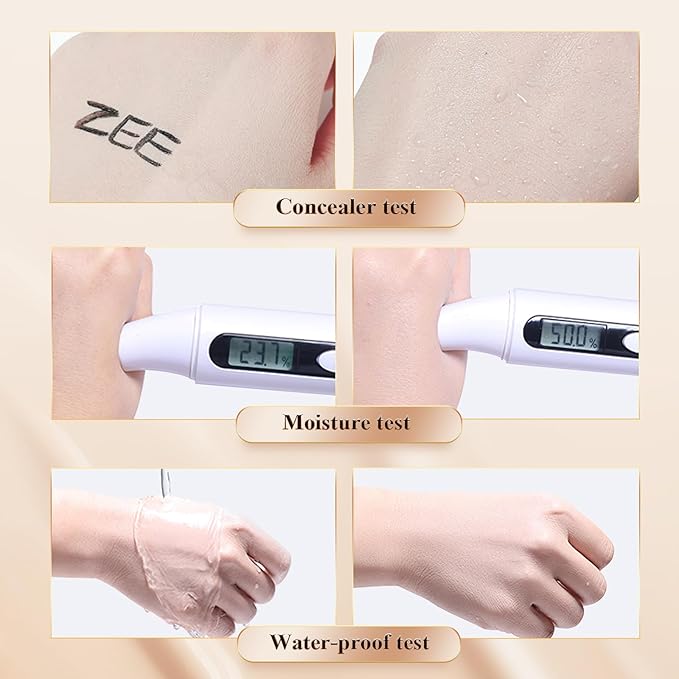 Mushroom Head Air Cushion CC Cream - BB Cream Foundation Makeup Moisturizing Concealer Long-Lasting, Cushion Foundation Full Coverage Self Adjusting (Ivory, 1 PCS)