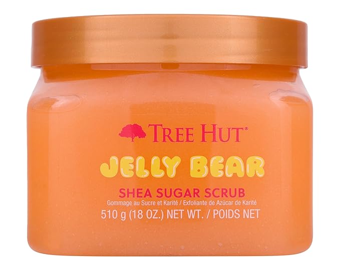 Tree Hut Jelly Bear Shea Sugar Scrub | Exfoliating Body Scrub Removes Dead, Dry Skin for a Soft & Hydrated Feel | Nourishing Essential Body Care | 18 fl oz.
