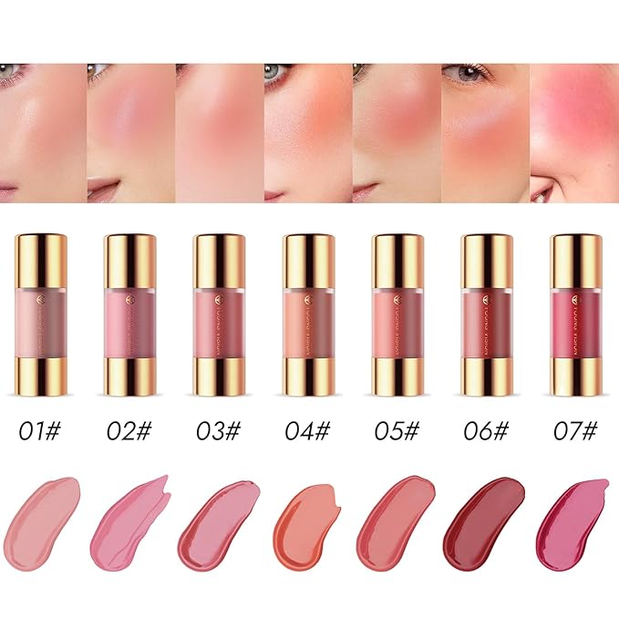 YOUNG VISION Liquid Blush Drops, Highly Pigmented Matte Cheek Tint, Easy Blending for Natural Radiant Cheek blusher Makeup,Lightweight, Long Lasting