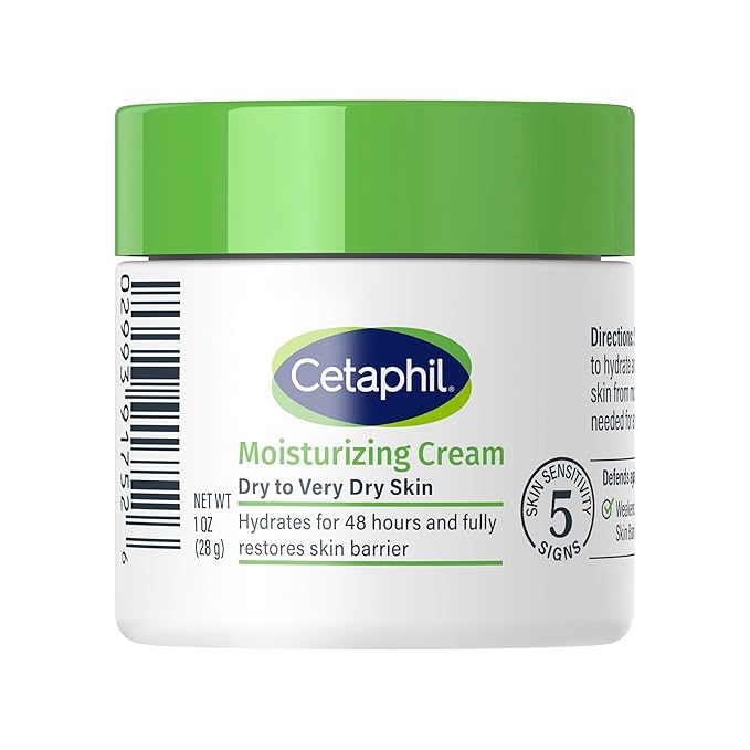 Cetaphil Face & Body Moisturizer, Hydrating Moisturizing Cream for Dry to Very Dry, Sensitive Skin, NEW 1 oz 12 Pack, Fragrance Free, Non-Comedogenic, Non-Greasy