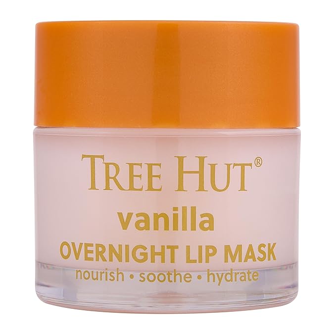 Tree Hut Vanilla Overnight Lip Mask | Leave on Overnight & Wake up to Soft, Hydrated Lips | Elevate your Self Care Routine | .6 oz.