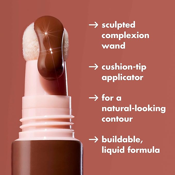 e.l.f. Halo Glow Contour Beauty Wand, Liquid Contour Wand For A Naturally Sculpted Look, Buildable Formula, Vegan & Cruelty-free, Tan/Deep