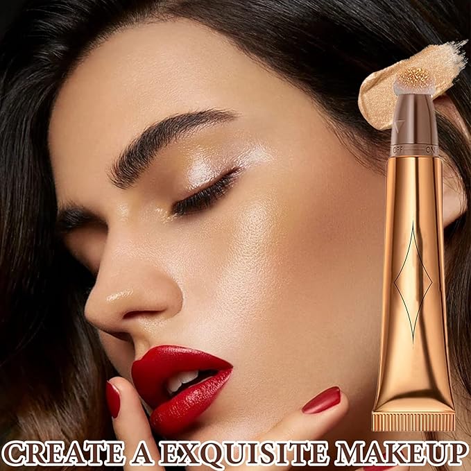 Liquid Contour Beauty Wand,Stick with Cushion Applicator,Cream Contour,Long Lasting Smoothly Moisturizng Silky Contour Stick High gloss stick